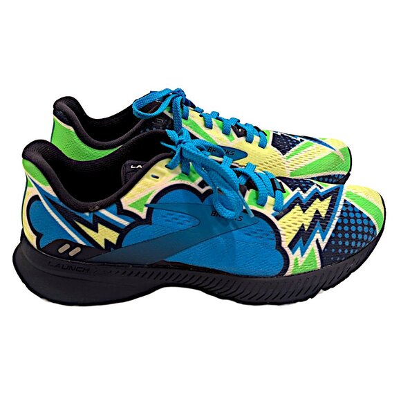 Brooks Launch 8 Blue Running Shoes Women's Size 8.5 Lightning Colorful Comfort - Picture 2 of 11